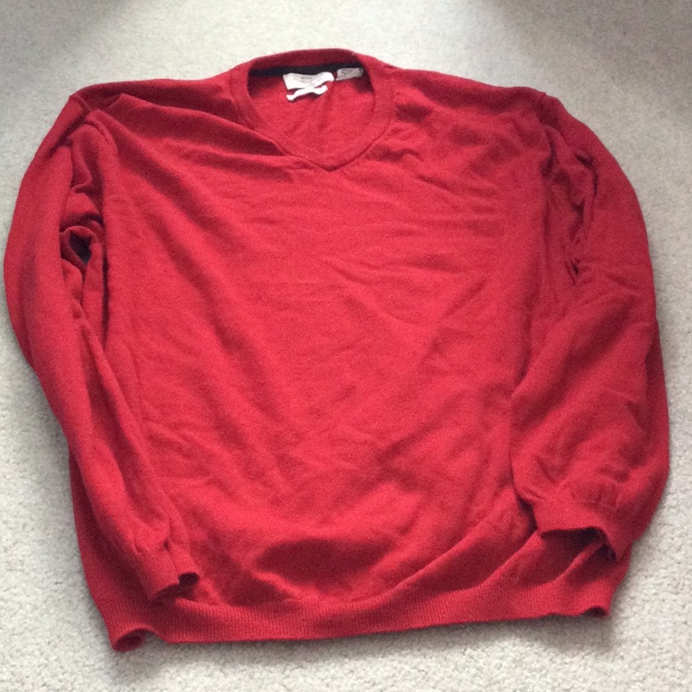 Original Weatherproof Cotton Cashmere V Neck Sweater